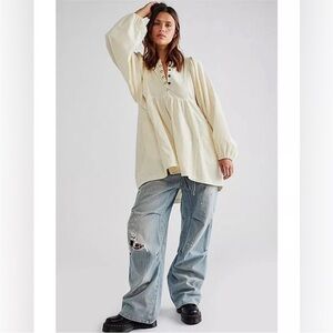 NWOT Free People We the Free Covered in Cord tunic mini dress